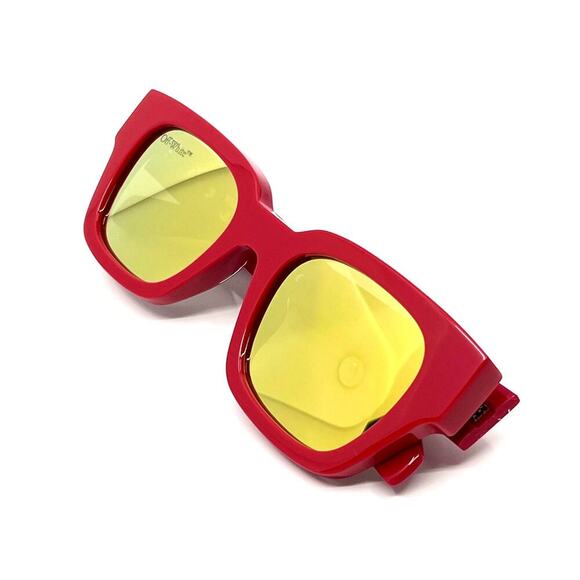 NEW!!! OFF-WHITE Sunglasses OERI018 2576 51/22/145 Red Squared Zurich - Picture 13 of 14